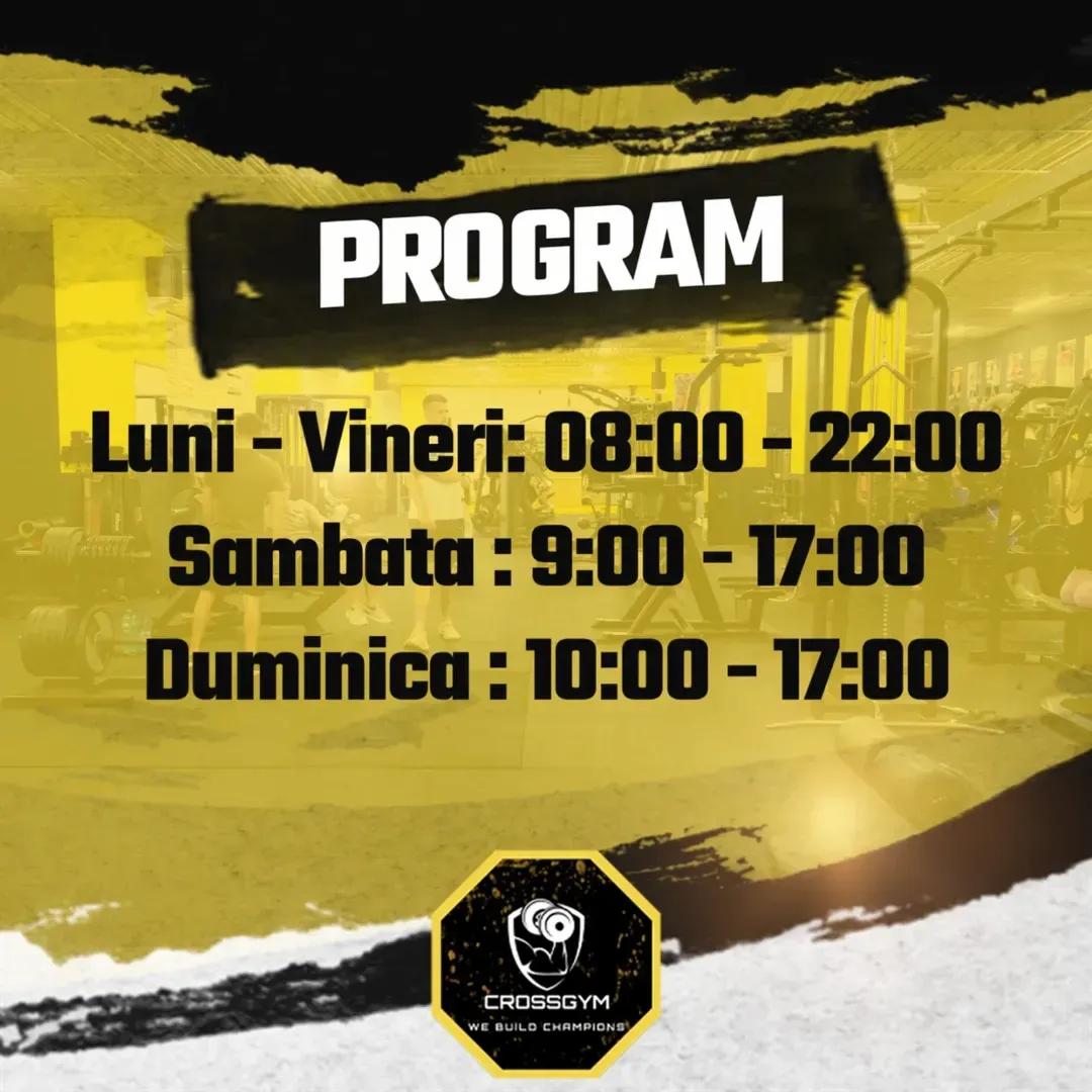 Programul sălii CrossGym Târgoviște